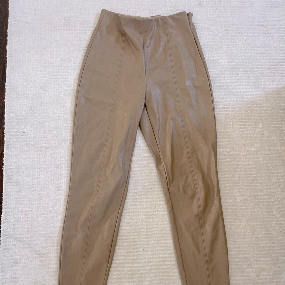 Faux leather pants